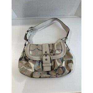 Coach Multicolor Optic Linen Flap Soho Shoulder Bag F17062 China Y2K Flaw Read